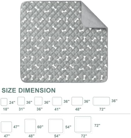 Eterish Washable Pee Pads for Dogs Extra Large 48'' x 60'' 2 Pack
