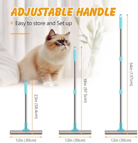 ondware 2-in-1 Carpet Rake for Pet Hair, 54" Adjustable Handle