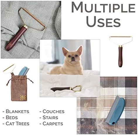 Pascal Portable Lint Remover | Brush Fabric Shaver Reusable Double Sided Metal Roller Pet Hair for Carpet & Couch| Sweater Removes Clothes Fuzz Shaver.