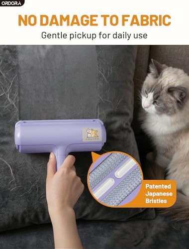 ORDORA Pet Hair Remover Roller, Reusable Lint Roller for Dog and Cat Hair