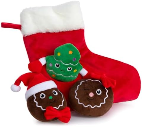 Hollypet Christmas Squeaky Hide and Seek Dog Toys for Small and Medium