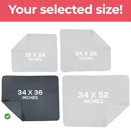 4 Pack Waterproof Reusable Heavy Absorbency Incontinence Bed Pads 34"x36"