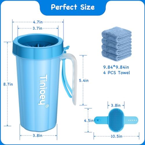 Paw Cleaner with Handle for Large Dogs and Pets | Foot Washer to Clean Muddy Dog Paws