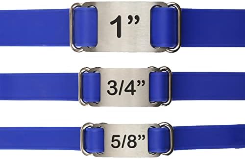 dogIDs Personalized Quick Release Waterprooft ScruffTag Dog Collar - Built-in Custom Laser Engraved Nameplate, Odor Resistant - Teal, 1 in x 13-18 in (Fits Neck Sizes: 13-18 in)