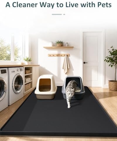 Extra Large Cat Litter Mat, Waterproof Litter Mat, 51.2 x 25.6 in