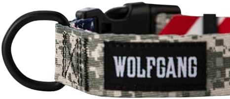 Wolfgang Heavy Duty, Adjustable Dog Collar with Quick Release Nylon Buckle for Walking & Training, DigitalDog Print, Small