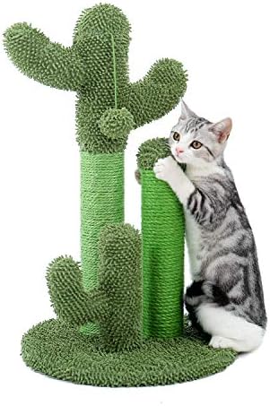 PAWZ Road Cat Scratching Post 23” Cactus Cat Scratcher with Toy Ball