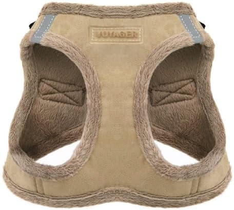 Voyager Step-in Plush Dog Vest Harness -Latte Suede, X-Large