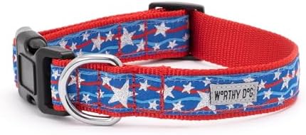 THE WORTHY DOG Summer Print, Adjustable Dog Collar, Small Dogs, Stars