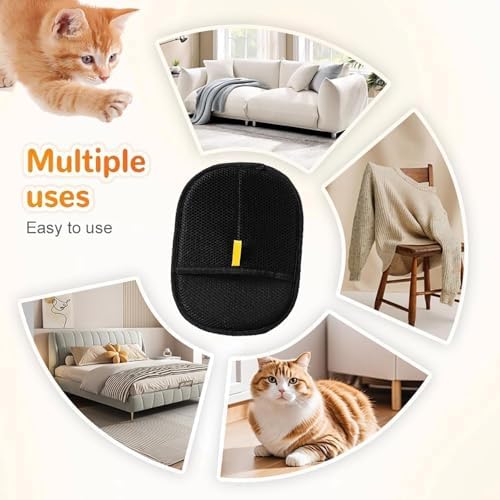 1 Pcs Pet Hair Removal Gloves Brush, New Reusable Cat Dog Electrostatic Hair Remover Grooming Glove Tool for Clothes,Sofas,Carpets,Car Seats