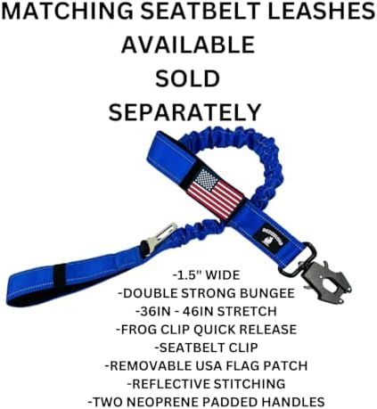 2-Inch Wide Tactical Dog Collar with Control Handle, Adjustable for Medium & Large Dogs, Military Style with Heavy-Duty Metal Buckle, USA Flag Patch & Customizable Name Plate, Training & Everyday Use