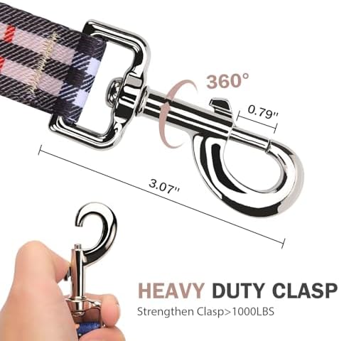 Hikiko 4FT Dog Leash Padded Double Handle with Designed Pattern