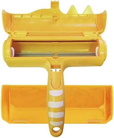 Pet Hair Remover Roller - Lint Roller for pet Hair - Self Cleaning Dog & Cat Hair Remover - Remove Dog, Cat Hair from Furniture, Carpets, Bedding, Clothing and More. Orange