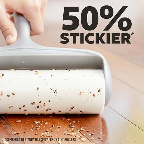 Scotch-Brite 50% Stickier Large Surface Lint Refill, 240 Sheets Total,4Pack