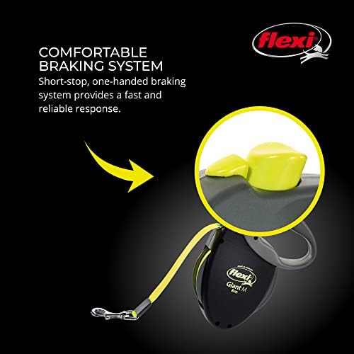 FLEXI® Giant Tape Retractable Dog Leash, Medium, 26 ft - Black