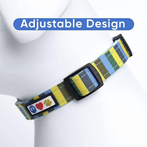 Pawtitas Personalized Dog Collar LargeDog Collar Embroider Name Phone Number Puppy Collar Adjustable Customized Collar for Large Dogs Breeds Multicolor Dog Collar