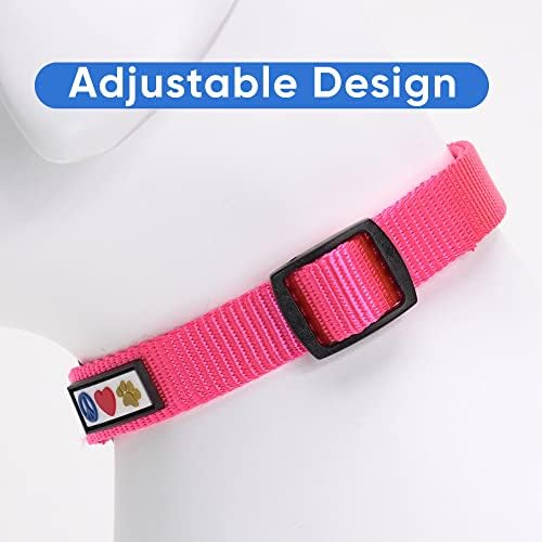 Pawtitas Dog Collar for Large Dogs Adjustable Dog Collar Heavy Duty Waterproof Collars for Dogs with Quick-Release Buckle - Pink Dog Collar for Large Breeds
