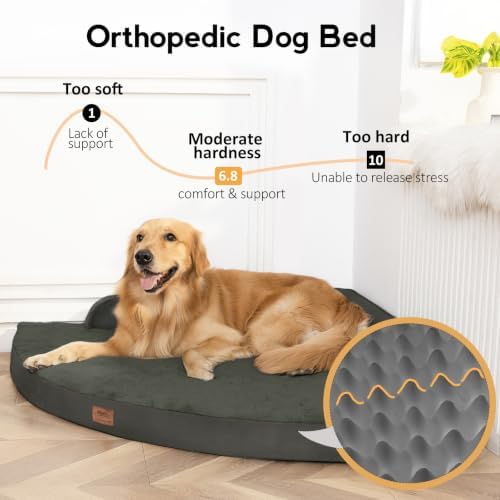 MEKIY Jumbo Orthopedic Waterproof Dog Bed with Sides for Extra Large Dogs