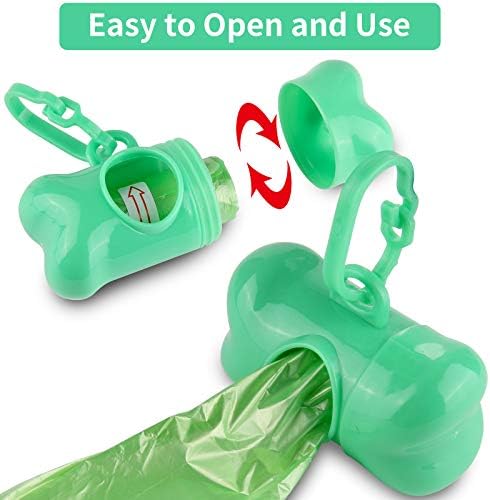 Arroyner 10 Pack Bone Shaped Poop Bag Dispenser Pet Waste Disposal Bag Dispenser (Random Color)