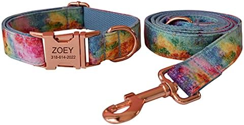 Custom Dog Collar with Names and Phone Number Engraved, Puppy Tags Personalized for Small Medium Large Pets