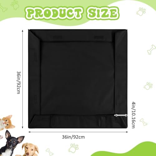 Marsui Dog Playpen Bottom Pad, Black, Solid Color