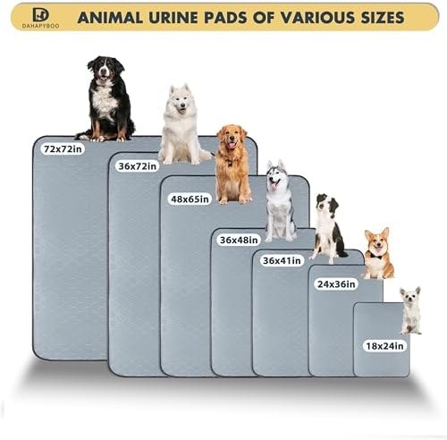 DAHAPYBOO Extra Large Washable Pee Pads for Dogs 72x72,2Pack