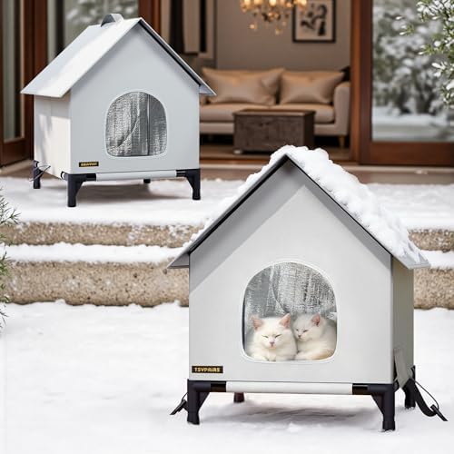 Cat House - Outdoor Cat House for Indoor and Outdoor Use - Insulated and Weatherproof，Waterproof Shelter for Small/Medium Cats