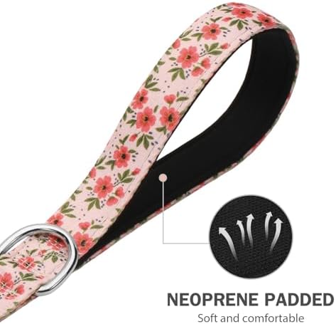 Hikiko 6FT Dog Leash Padded Double Handle with Designed Pattern