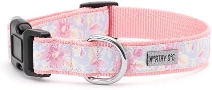 THE WORTHY DOG Summer Print, Adjustable Dog Collar, Small Dogs, Floral