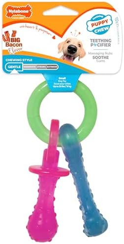 Nylabone Puppy Pacifier Chew Toy, Teething Toys for Puppies up to 25 lbs