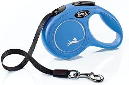 FLEXI® Classic XS Tape Retractable Dog Leash, 3-Finger Grip, 10 ft - Blue