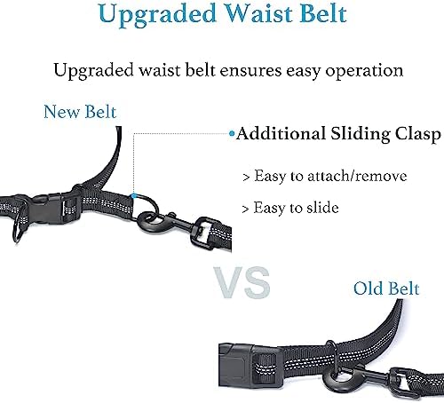 iYoShop Retractable Hands Free Dog Leash, Small, 8-25 lbs, Black