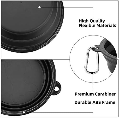 Kytely Large Collapsible Dog Bowls 2 Pack, 34oz Foldable Dog Travel Bowl