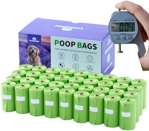 Large Dog Poop Bag, Extra Thick, Extra Strong, Sturdy Dog Waste Bags, 540 Bags for 9 Months, Lavender Scented