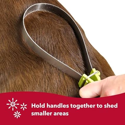 Coastal Pet Safari Dual-Sided Dog Shedding Blade - Stainless Steel Grooming Blade for Thick Coats - For Dogs with Short and Long Hair - Medium-Large - 10" x 3.25"
