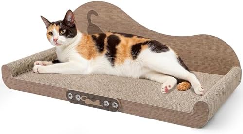 NATUYA Cat Scratcher Cardboard Lounge Bed, 24 Inch