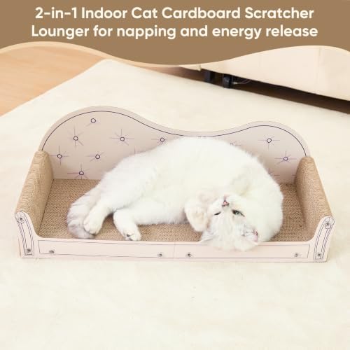 NATUYA 26'' Large Cat Scratcher Couch for Indoor Cats