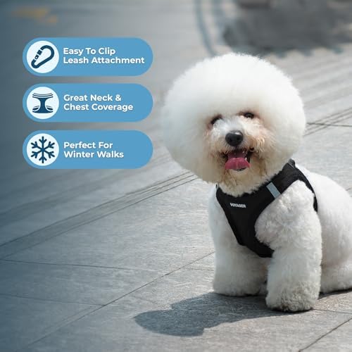 Voyager Step-in Plush Dog Vest Harness -Black Plush, X-Large