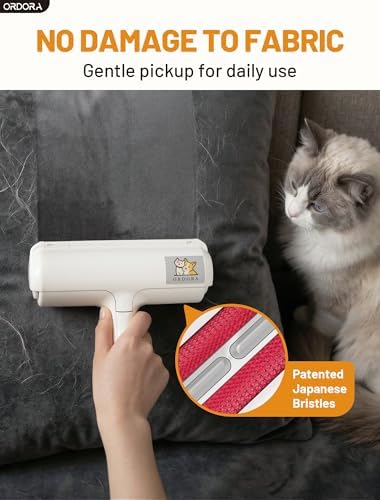 ORDORA Pet Hair Remover Roller, Reusable Lint Roller for Dog and Cat Hair