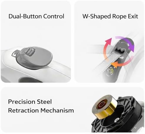 Upgraded Version LED Light Multifunctional Retractable Dog Leash, Pet Supplies, Collar, Leash, Reflective, Light, One-Buton Control, Anti-Twist, Non-Slip Handle, Suitable for Medium and Small Pet Dogs