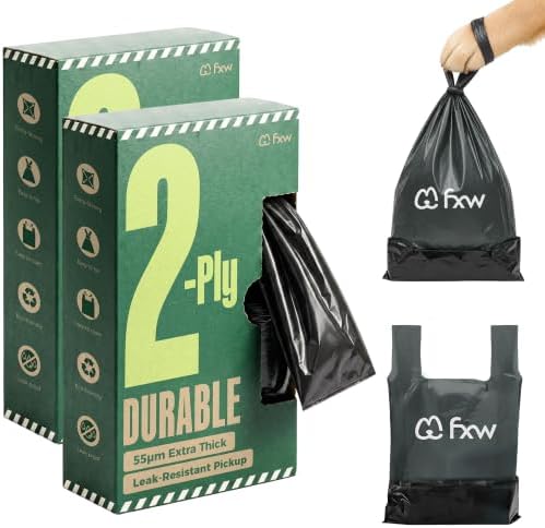 FXW 2-Ply Durable Dog Poop Bags, Extra Thick Leak-Proof, 200 Count