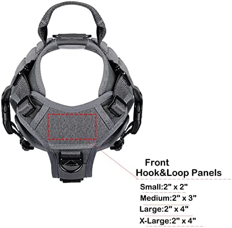 ICEFANG Tactical Dog Harness for Small Dogs,Reflective No Pull Dog Vest