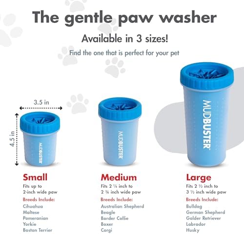 Dexas Small Dog Paw Cleaner, Pro Blue, Paw Washer for Dogs, Premium Quality Pet Supplies and Dog Accessories