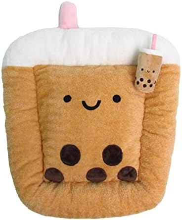 TONBO Soft Plush Small Cute and Cozy Food Dog Cat Bed, Washer and Dryer Friendly (Boba)