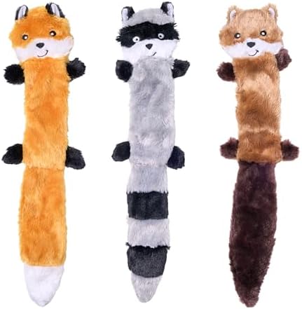 ZippyPaws Skinny Peltz No Stuffing Dog Toy Pack to Keep Them Busy - 18"