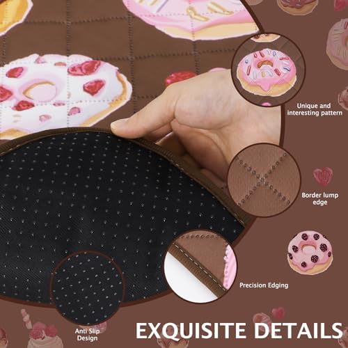 IEUUMLER Washable Pee Pads for Dogs, 2 Pack Cake Pattern Reusable Waterproof Puppy Potty Pads, Non-Slip Absorbent Pet Training Pads for Playpen Crate Bed EU015 Coffee Cake, 36x24