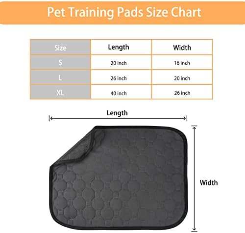 Pet Training Pads 2 Pack 26x40 Inch - 4-Layer Waterproof Non-Slip Dog Pee Pads ,Washable Reusable Absorbent Mats for Puppy/Senior Dog Crate, Bedding, Car Seat & Hardwood Floor (Beige & Gray)