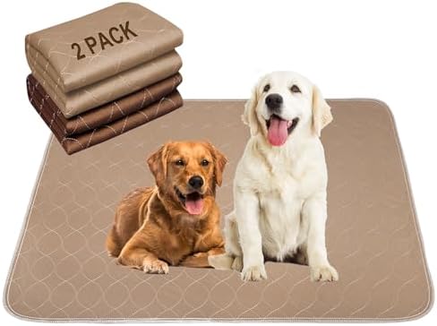Paw Legend Washable Reusable Dog Pee Pads Super Absorbent (2 Pack) - Washable Reusable Puppy Training Pads | Quality Travel Pee Pads for Dogs | Absorbent and Odor Controlling