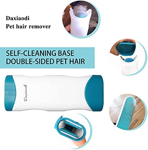 2 Pack Furniture Lint Remover Brushes, Double Sided Self Cleaning Loose Hair Catcher for Pet, Hair Cleaner for Clothes, Sofa, Carpet