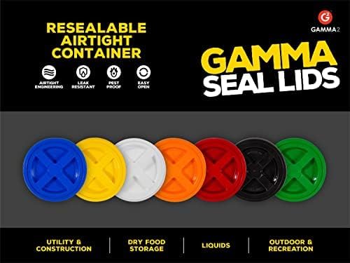 Gamma2 Gamma Seal Lid – Turn your standard utility bucket into an airtight storage container – Fits a 3.5 to 7 Gallon Bucket - Blue, Made in USA